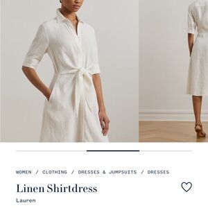 Ralph Lauren White Linen Shirtdress